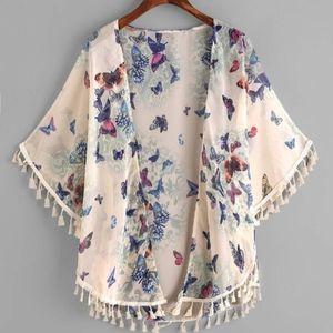 Beach Top. Multicolor. One Size. NWOT.  Butterflies 🦋 and flowers.